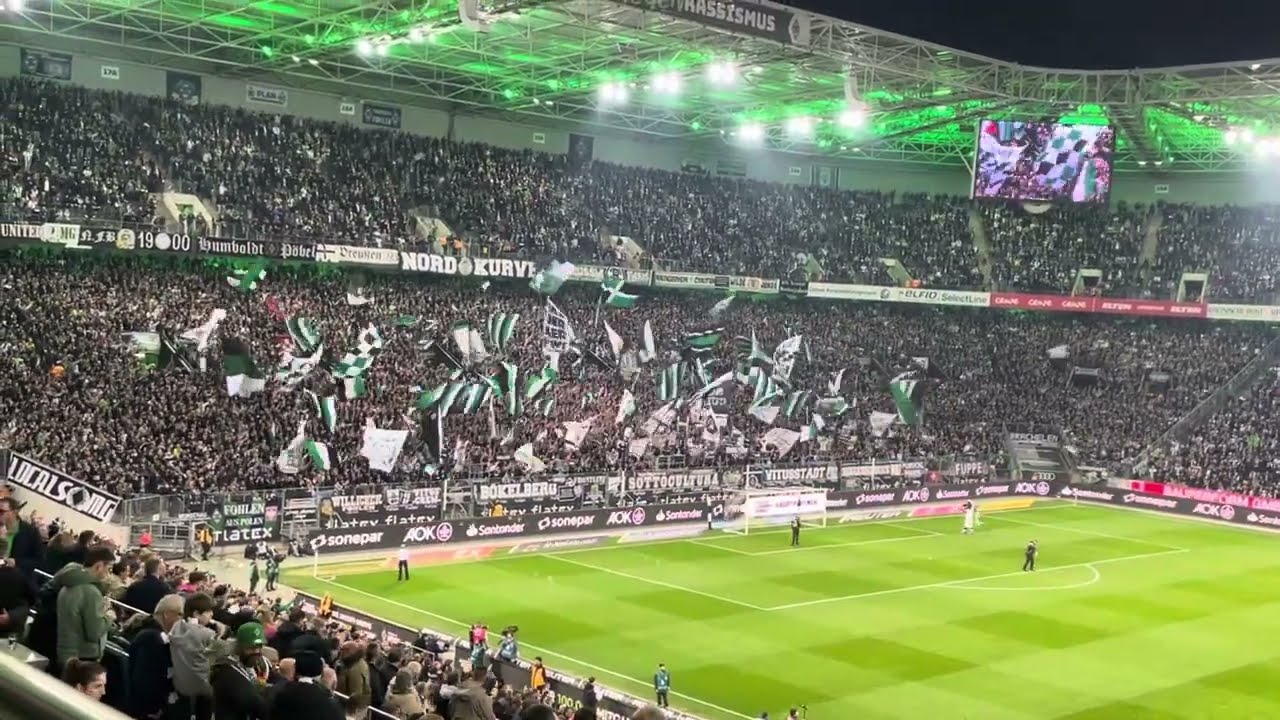 Borussia Mönchengladbach - 1. FSV Mainz 05 07.03.2025 Mannschaftsaufstellung und Hymne
