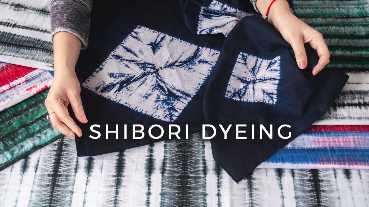 How I make TENUGUI with SHIBORI Tie Dye techniques | How to use a ...