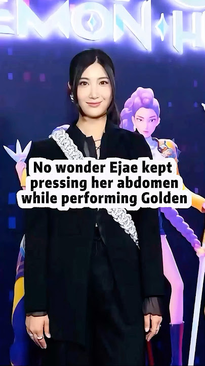 No wonder Ejae kept pressing her abdomen while performing Golden #shorts #celebrity #ejae #kpop