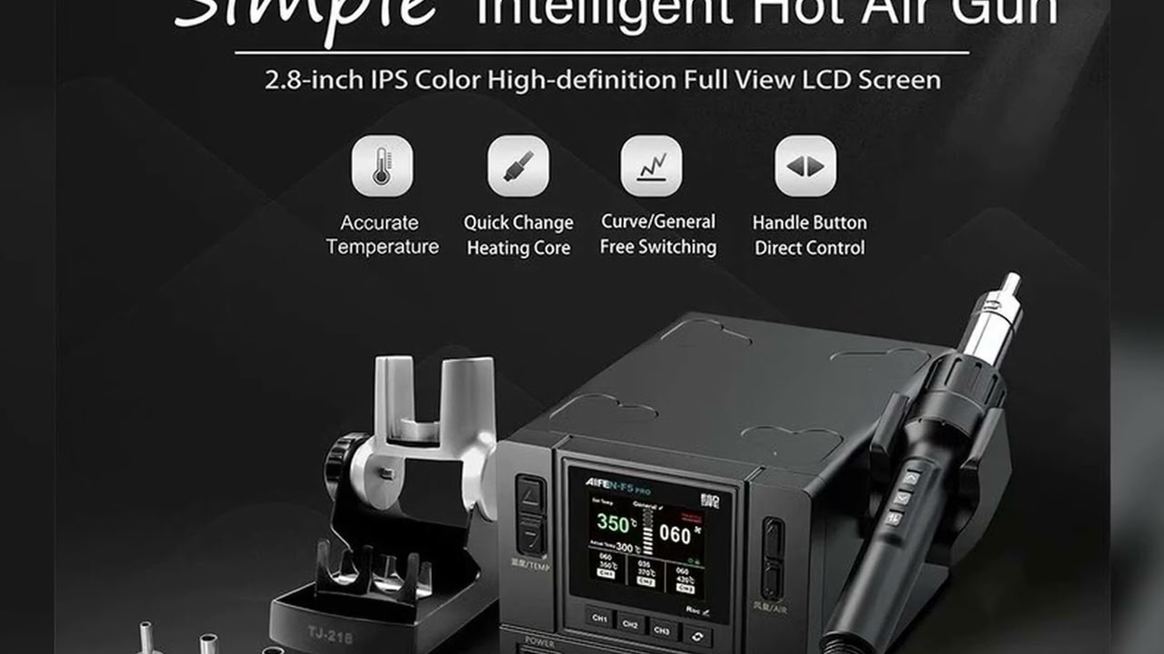 A must-have product! AIFEN F5PRO 1000W Hot Air Rework Station Industrial-Grade Hot AirAI Gun Elect