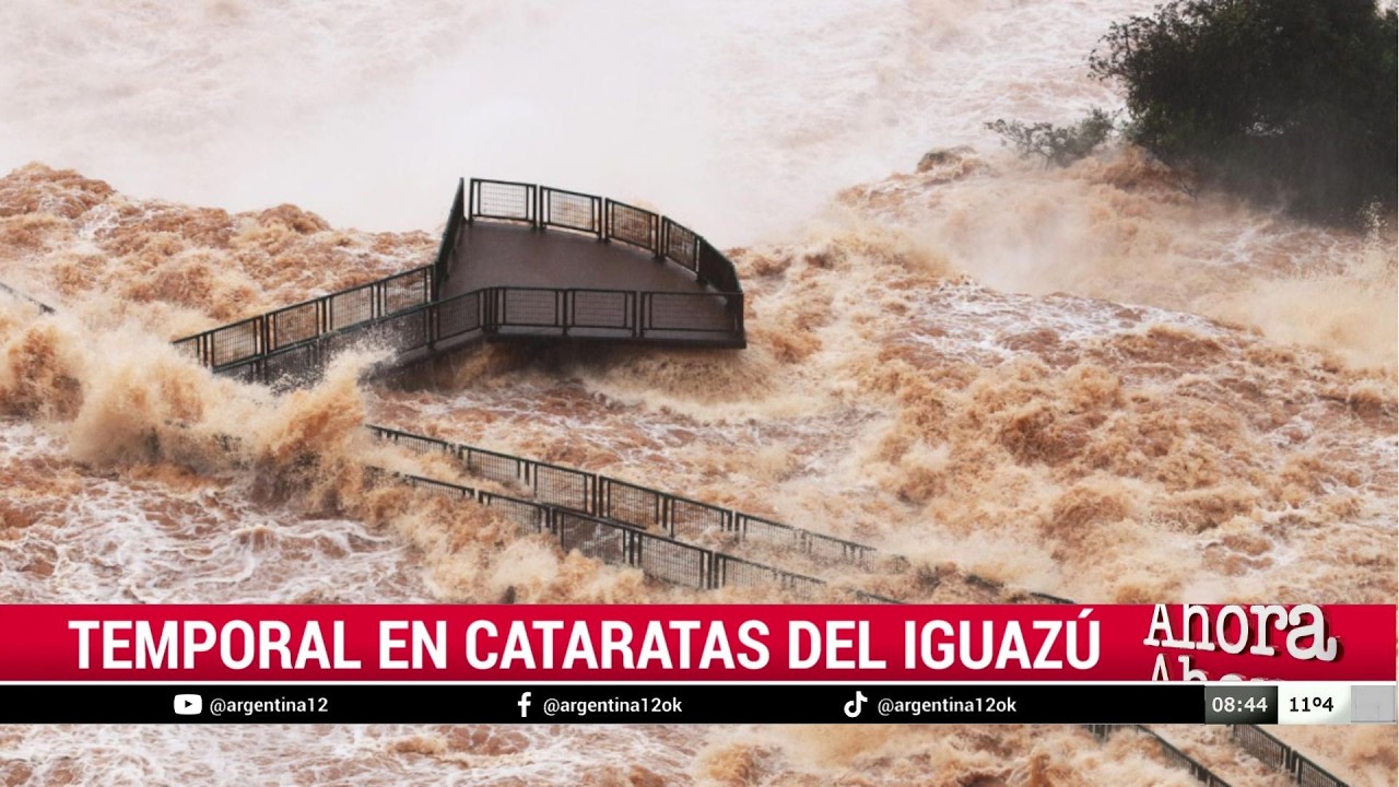 ►Alerta amarilla en Cataratas del Iguazú: crecida histórica obliga a cerrar la Garganta del Diablo