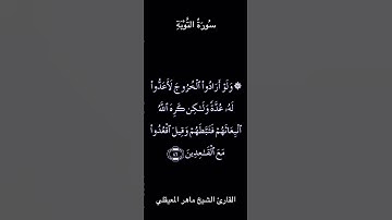 تلاوة عطرة من سورة التوبة بصوت الشيخ ماهر المعيقلي