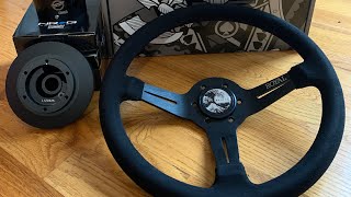 Grip Royal Steering Wheel & NRG Adaptor w/ Quick Release Hub for BMW E36 328IS
