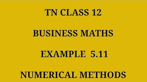 TN 12th Business maths chapter 7 example 5.11