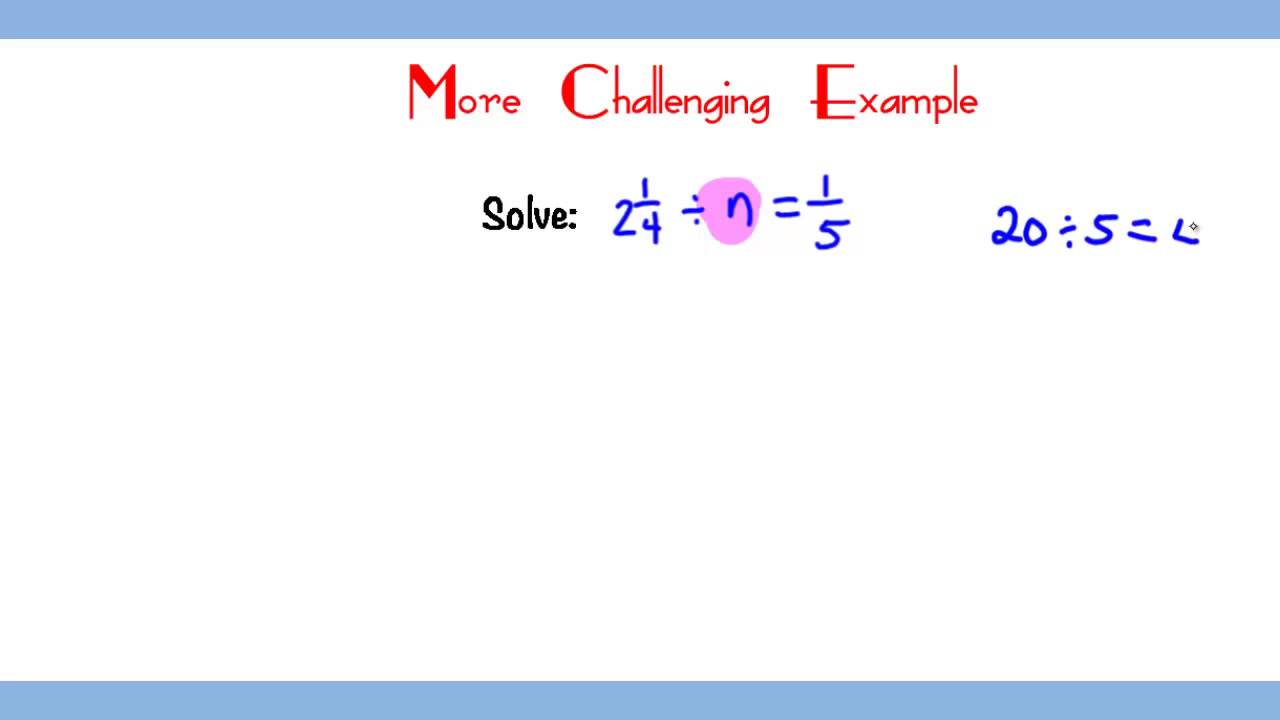 Using the Fact Family to Solve Equations with Multiplication and