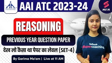 AAI ATC Previous Year Question Paper Reasoning | AAI JE ATC 2023 Reasoning | By Garima Ma