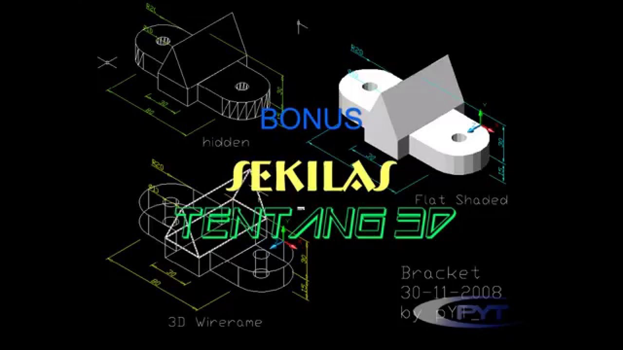 BELAJAR AUTOCAD Membuat Gambar 3D YouTube