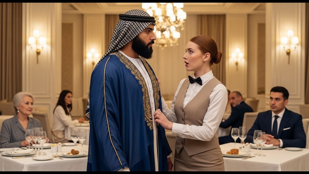 MILARDARUL ARAB FURIOS VOIA SĂ PLECE… DAR OSPĂTĂRIȚA A VORBIT ARABĂ CURATĂ — ȘI SALA A ÎNȚEPENIT!