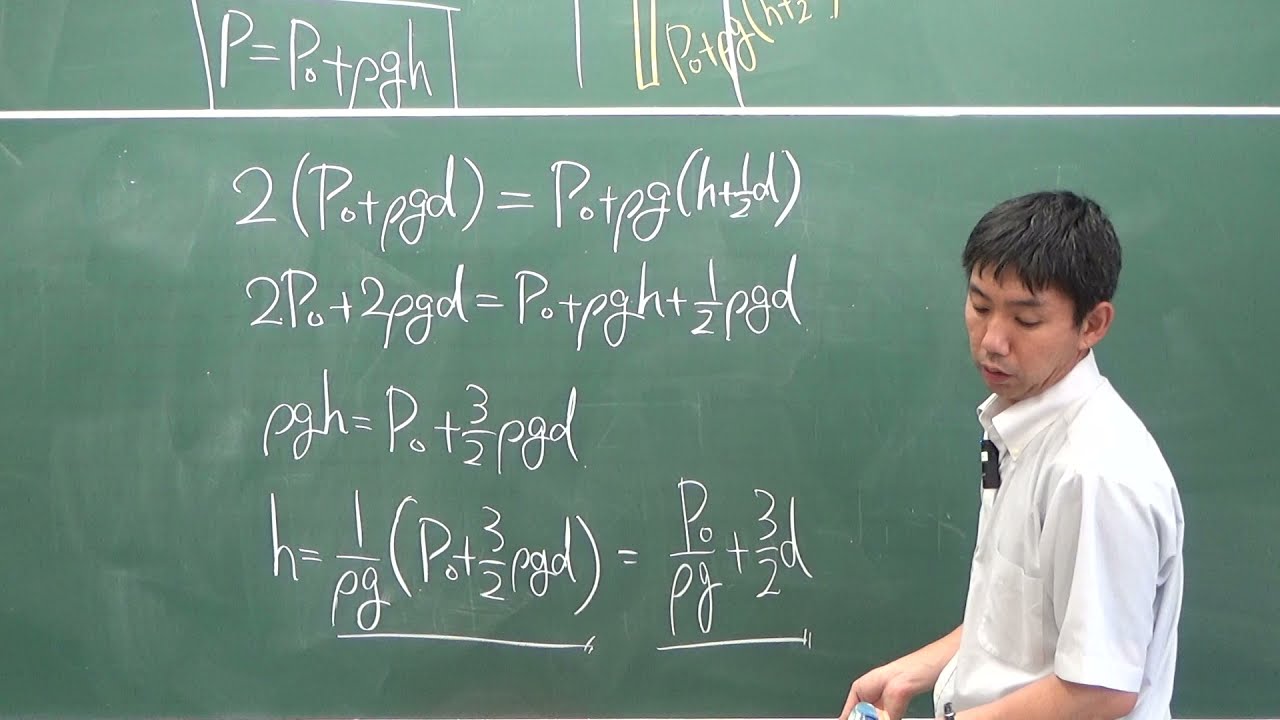 【良問の風】６９解説（水圧と熱力学）