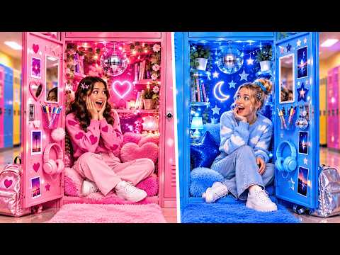 NO ONE KNOWS ABOUT OUR SECRET SCHOOL ROOM! 🏫😱 Sneaky DIY Ideas & Room Makeover by 123 GO! GOLD