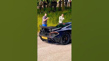 INSANE $2M MCLAREN P1 MSO IN EXPOSED BLUE CARBON FIBRE DRIVING AT GOODWOOD MEET! #shorts #viral #yt