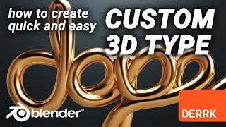 This tutorial is dope!!! it's quick and i show you how to make some
custom 3d type in blender. if stick around til the end (or just fast
forward) can...