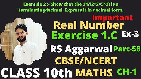Exercise 1.C Example (3) solution ! Class 10th real Number! RS Aggarwal!