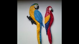 macaws made of paper