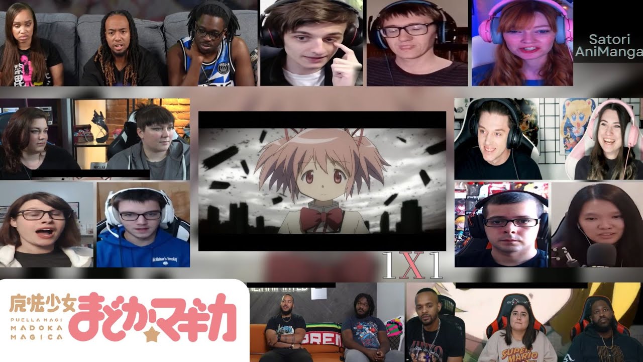 Puella Magi Madoka Magica Episode 1 Reaction Mashup