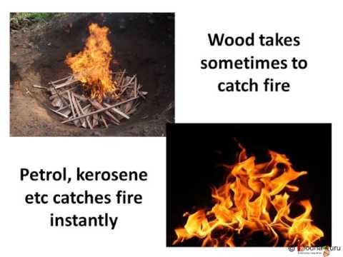Chemistry - What is combustion, combustible non-combustible and ignition temperature - English