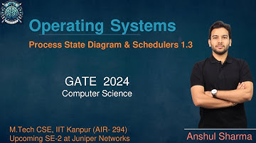 Lec-1.3 Operating Systems(PSD, Schedulers) |Anshul Sir(IIT Kanpur AIR 294) |GATE CS 2024