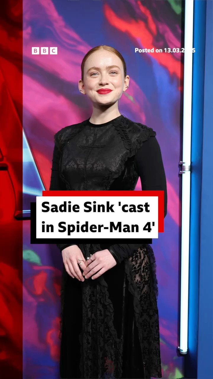 Stranger Things actress Sadie Sink cast in Spider-Man 4, according to reports. #BBCNews