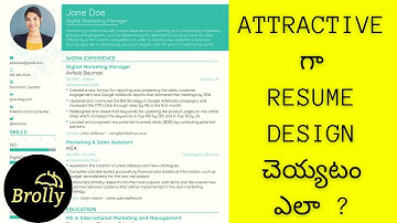 How to create resume using canva explained in Telugu | Digital Brolly