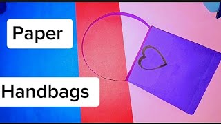 How to make a paper handbag | Handmade paper purse | DIY paper purse making