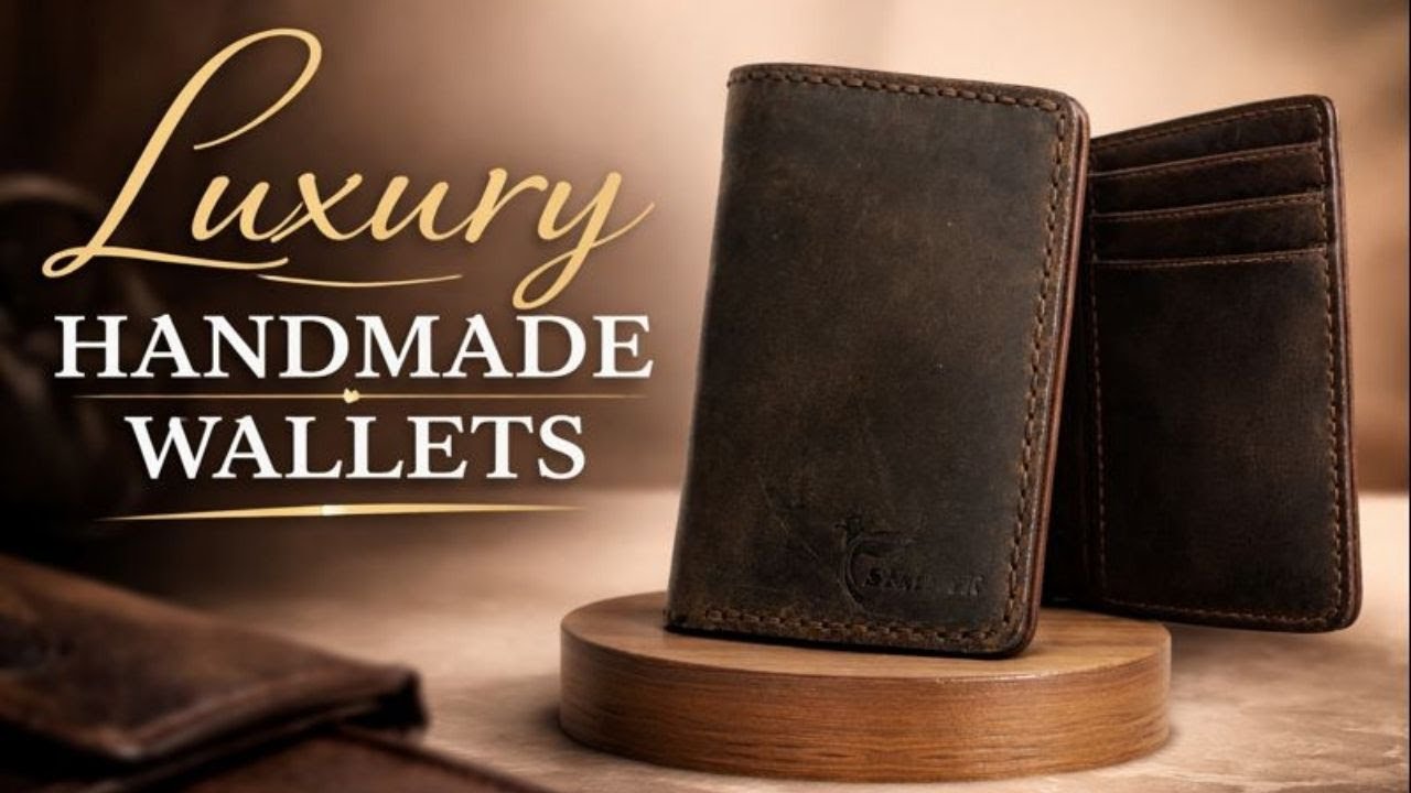 Luxury Handmade Leather Bifold Wallet | Slim Minimalist Vertical Bifold Design| Simikk Leather Craft