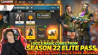 Buying 1000  Badges In Season 22 Elite Pass And I Got Magic Cube From Create At Garena Free Fire
