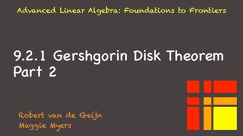 9.2.1 Gershgorin Disk Theorem, Part 2