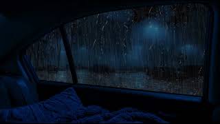 Midnight Heavy Rain on Parked Car with Soft Thunder - Find Quiet Shelter, Sounds for Deep Sleep screenshot 5