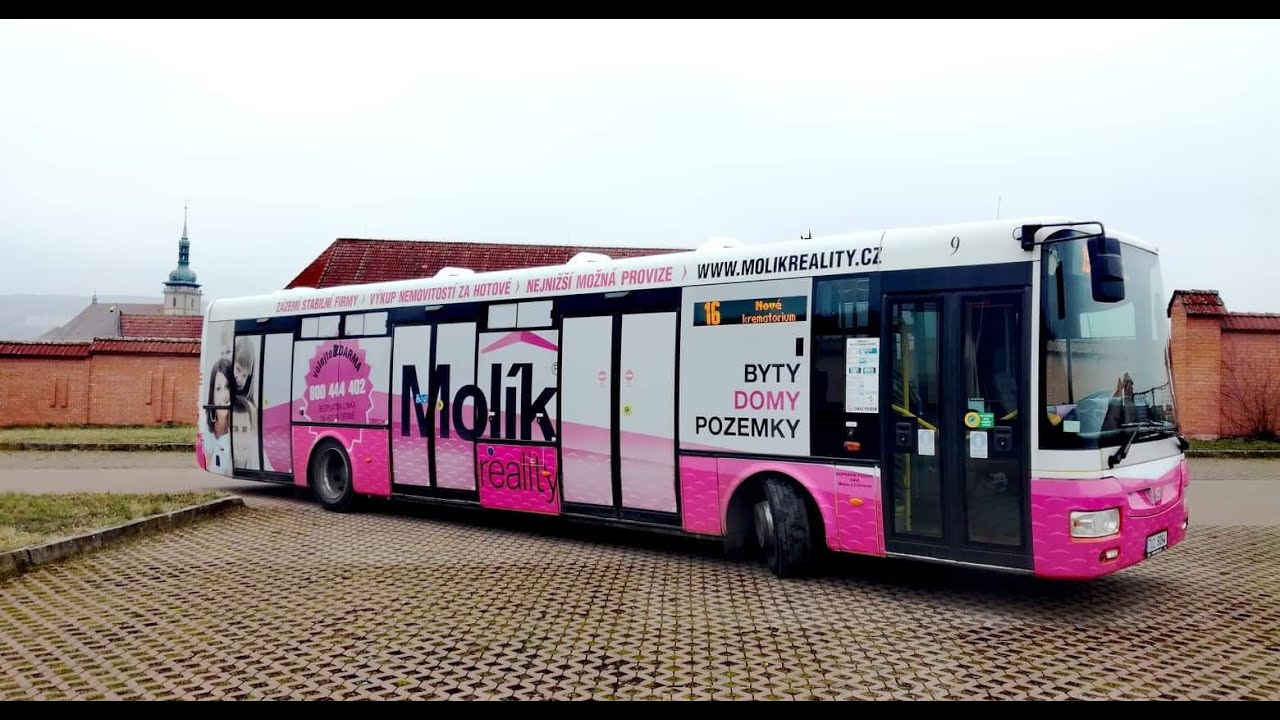 MOST - Linka 16: Kostelní hřbitov - Nádraží - Nové krematorium - Nádraží - Kostelní hřbitov