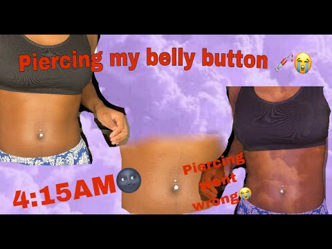 Piercing My Belly Button💉😭 🙈/ Navel Piercing | Amazon Kit (bad idea)💔🥺