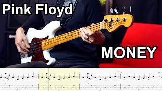 Pink Floyd - Money  // BASS COVER + Play-Along Tabs chords