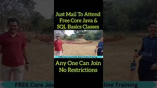 Free Core Java &amp; SQL Online Classes |Every Month We Have New Free Batch#shorts#java #fyp#short #sql