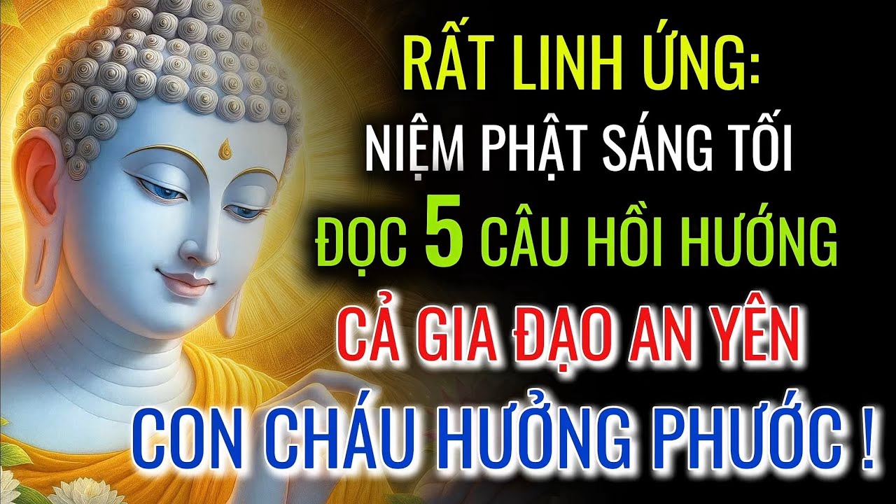 Niệm Phật Sáng Tối - 5 Câu Hồi Hướng Đem An Yên Cho Gia Đạo, Phước Lành Cho Con Cháu