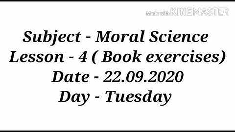 Class1/Moral Science/Lesson 4/Book Exercises