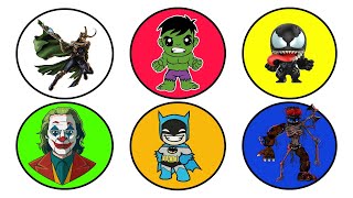 SPIN WHEEL SUPERHERO HULK VS LOKI, JOKER VS BATMAN, SIREN HEAD VS VENOM 2