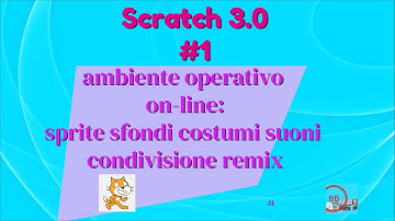 scratch 3.0 01 ITA ambiente operativo on line sprite , sfondi, costumi, suoni,  condivisione,remix