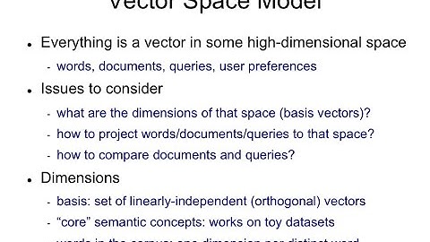 IR3.2 Overview of the vector space model