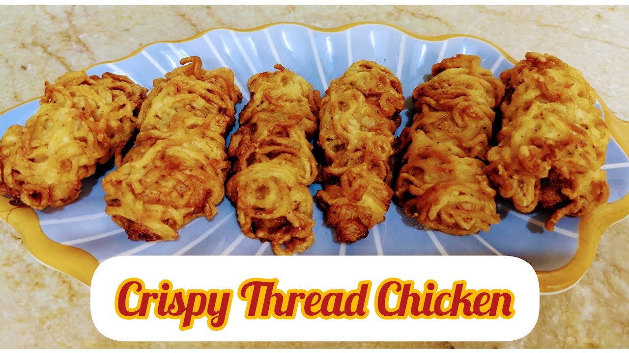 Threaded Chicken Crispy Thread Chicken Recipe | Chicken Fry Recipe | تھریڈ چکن | Chicken ...