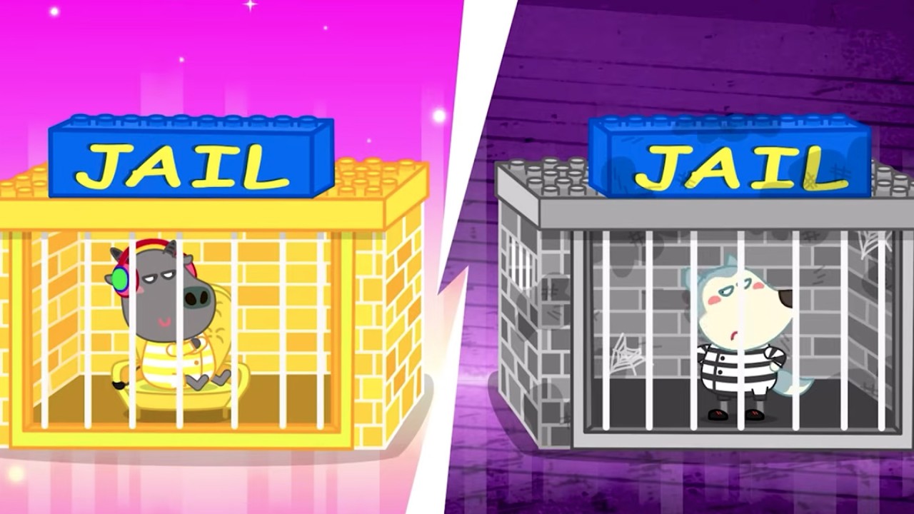 Prisioneiros ricos e prisioneiros pobres😍Qual a prisão que terá prioridade? | Wolfoo em português!