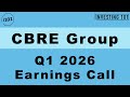 CBRE Group Q1 2026 Earnings Call | EPS Surges To $1.61 On Record Global Leasing And Sales Activity.