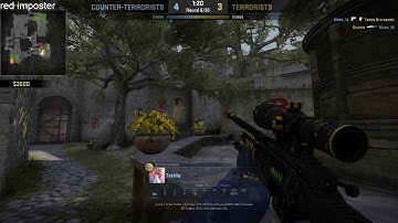 Sick 1v4 AWP clutch Cobblestone