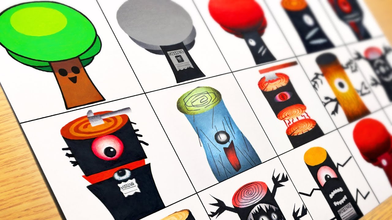 Drawing Incredibox Sprunki : Phase 1 to Phase 13 [Mr. Tree] New Updated Phase / Sprunki Mix