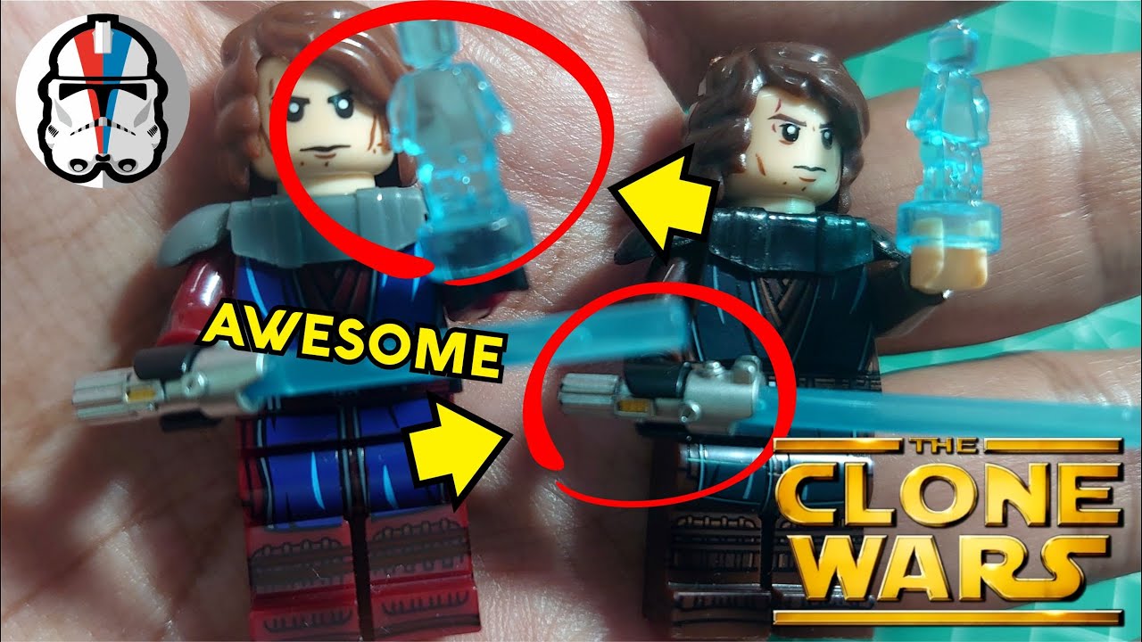 Lego Anakin Skywalker Clone Wars Jedi Armor with mini Hand Held Hologram for minifigures 