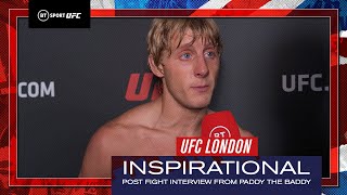 TRULY INSPIRATIONAL message from Paddy the Baddy Pimblett | UFC London Post Fight Interview