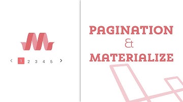 Pagination with Materialize in Laravel