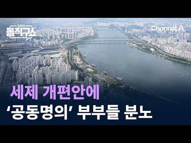 세제 개편안에 ‘공동명의’ 부부들 분노 / 채널A / 김진의 돌직구쇼