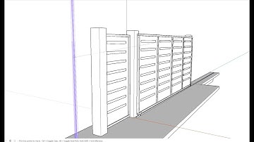 Sliding gate design in Sketchup Make 01