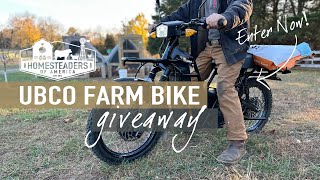 We're GIVING AWAY an UBCO Electric Farm Bike! by Homesteaders of America 1,268 views 5 months ago 6 minutes, 36 seconds