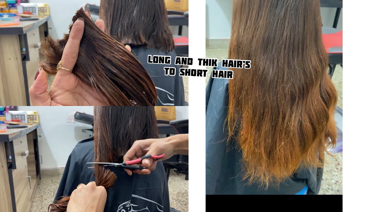 How to cut baby hair cutting long to short straight hair's with easy