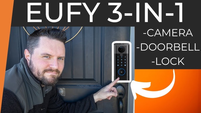 Eufy Security S330 Video Smart Lock, 3-in-1 Camera+Doorbell+Fingerprint Keyless